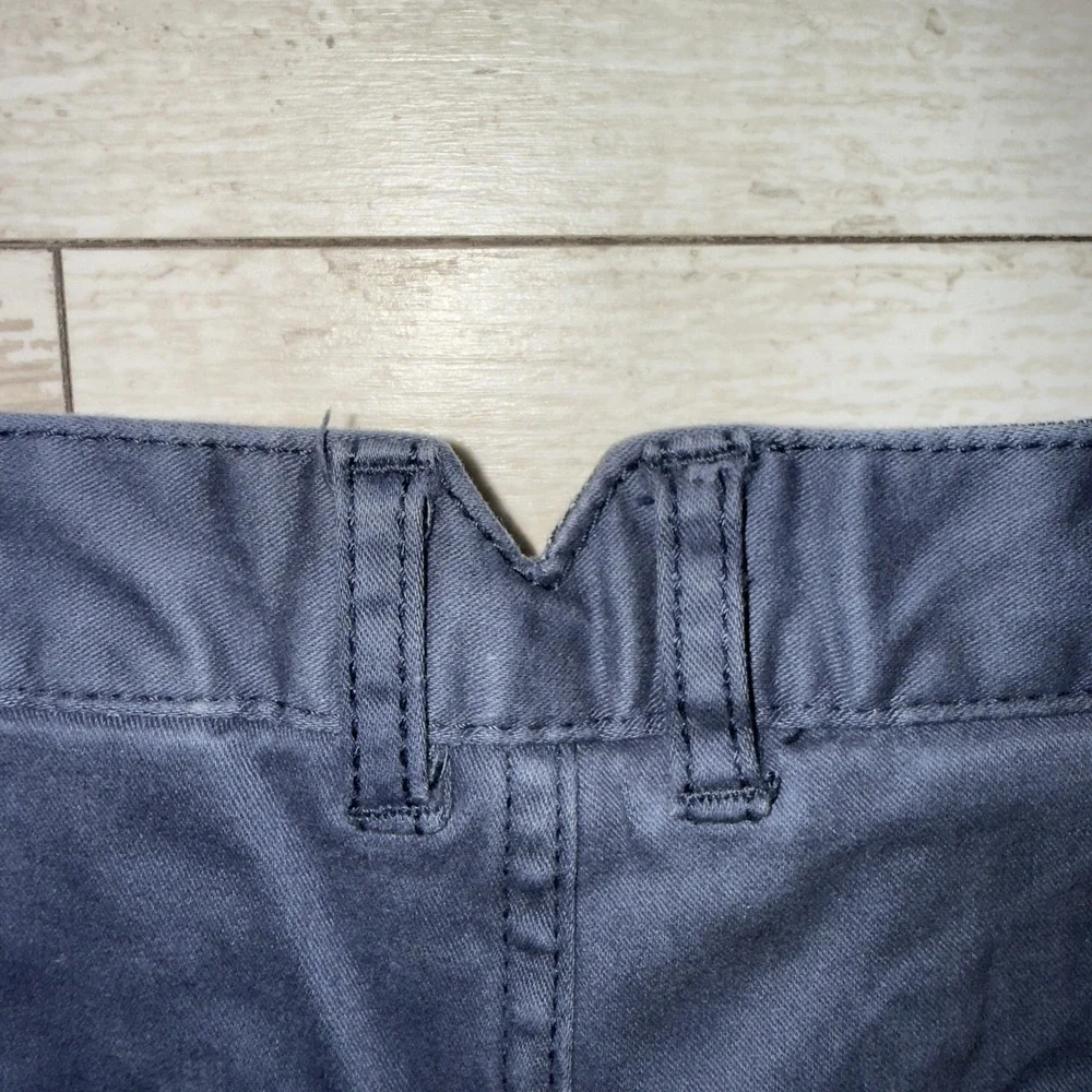 JACHS Chino Shorts Mens 34 Blue 10 Inseam Flat Front Casual Cotton Summer